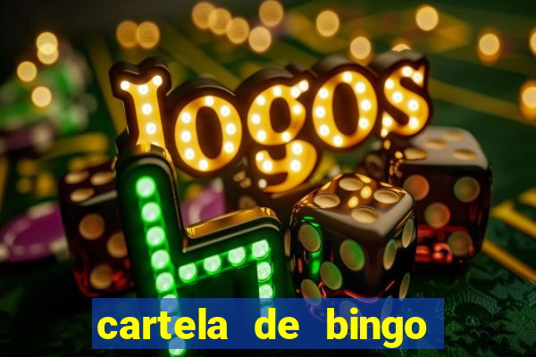 cartela de bingo pra imprimir